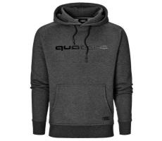 Мужская толстовка с капюшоном Audi Mens hoody, quattro, Dark Grey